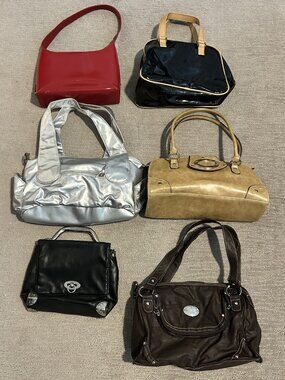 Women's Handbags, Lot of 6, XOXO, Pacific Express, Harve Benard and Unbranded